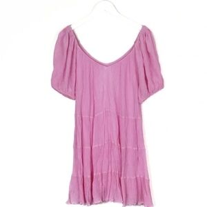 Pink Off-Shoulder Dress